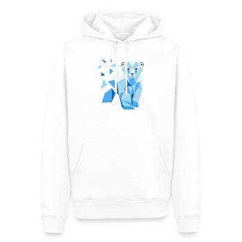 Geometric polar bear - Men’s Premium Organic Hoodie - white - Front - Nico (187cm)