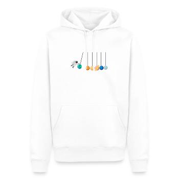 Astronaut cosmos astronomy space rocket - Men’s Premium Organic Hoodie - white - Front - Nico (187cm)
