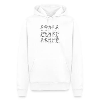 Cadeau scolaire de formule graphique de mathématiques - Sweat à capuche Premium bio Homme - blanc - Devant - Nico (187cm)