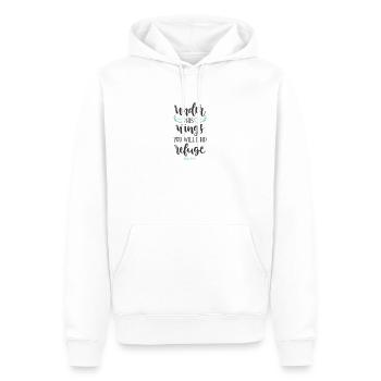 Psalm 91 4 5785 - Männer Premium Bio Hoodie - Weiß - Vorne - Nico (187cm)