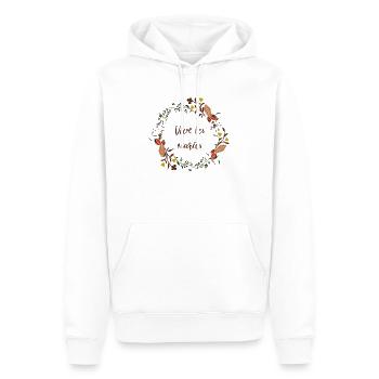 Vive les mariés - Sweat à capuche Premium bio Homme - blanc - Devant - Nico (187cm)