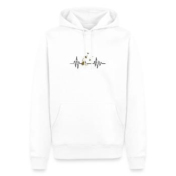 Pulse Biene Imker Bee Imkerei - Männer Premium Bio Hoodie - Weiß - Vorne - Nico (187cm)