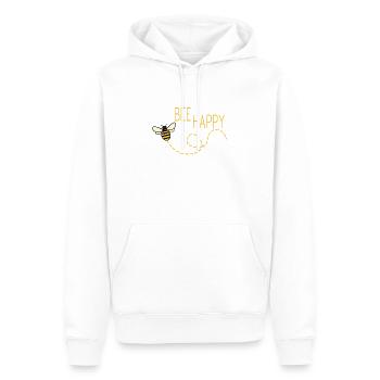 Abeille heureux abeille apiculteur apiculture nid d'abeille - Sweat à capuche Premium bio Homme - blanc - Devant - Nico (187cm)