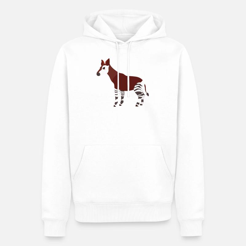 okapi - Sweat à capuche Premium bio Homme - blanc