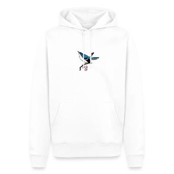 japanische Nachtigall - Männer Premium Bio Hoodie - Weiß - Vorne - Nico (187cm)
