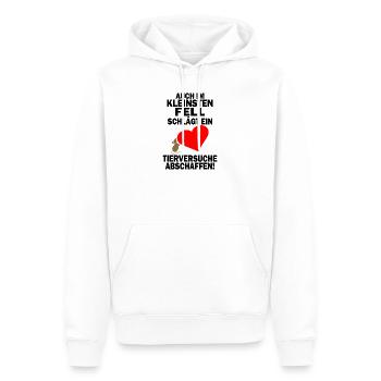 Tierversuche Abschaffen Tierschutz Umweltschutz - Männer Premium Bio Hoodie - Weiß - Vorne - Nico (187cm)