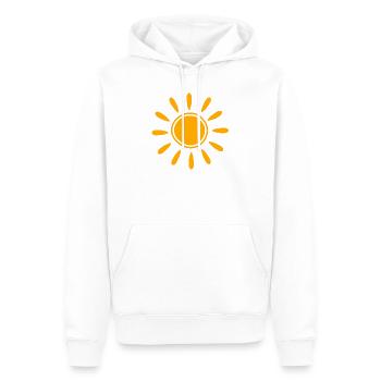 Soleil - Sweat à capuche Premium bio Homme - blanc - Devant - Nico (187cm)