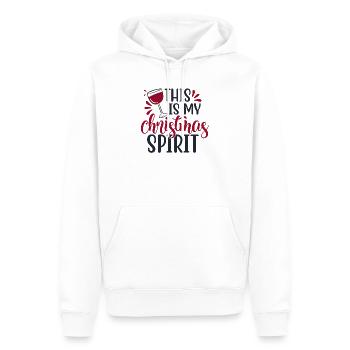 This Is My Christmas Spirit - Men’s Premium Organic Hoodie - white - Front - Nico (187cm)