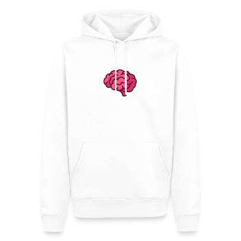 brain - Men’s Premium Organic Hoodie - white - Front - Nico (187cm)