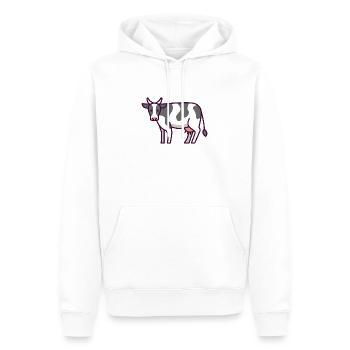 Kuh - Männer Premium Bio Hoodie - Weiß - Vorne - Nico (187cm)