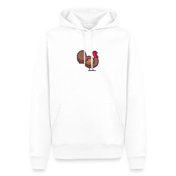 dinde - Sweat à capuche Premium bio Homme - blanc - Devant - Nico (187cm)