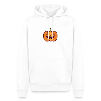 Kürbis - Männer Premium Bio Hoodie - Weiß - Vorne - Nico (187cm)