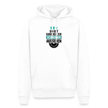 So gut kann nur ein schreiner aussehen Geschenk - Männer Premium Bio Hoodie - Weiß - Vorne - Nico (187cm)