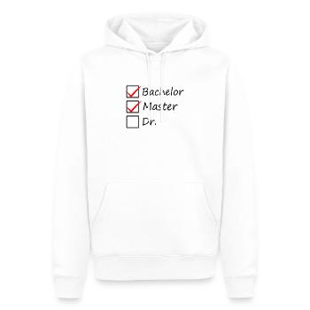 Phd university degree gift - Men’s Premium Organic Hoodie - white - Front - Nico (187cm)
