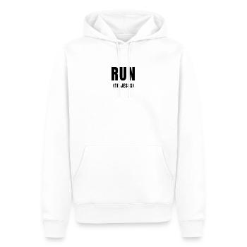 jesus christlich bibel Kreuz spruch Kirche gebet - Männer Premium Bio Hoodie - Weiß - Vorne - Nico (187cm)