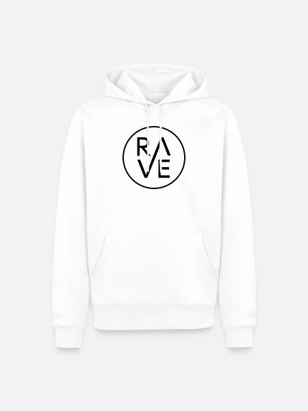 Techno Raving Rave Gift Music - Men’s Premium Organic Hoodie - white