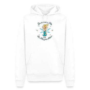 Je suis une fée, la fée pas chier - Sweat à capuche Premium bio Homme - blanc - Devant - Nico (187cm)
