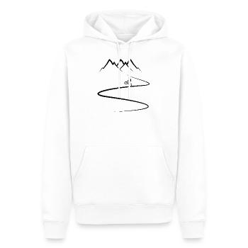 BMX - Descente - Montagnes - Montagnes - Sweat à capuche Premium bio Homme - blanc - Devant - Nico (187cm)