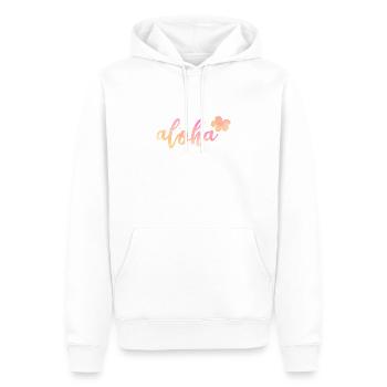 Aloha - Männer Premium Bio Hoodie - Weiß - Vorne - Nico (187cm)
