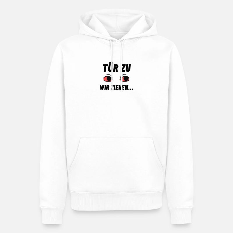 drogen,sprüche,kokain,techno,mdma,geschenk gras - Männer Premium Bio Hoodie - Weiß