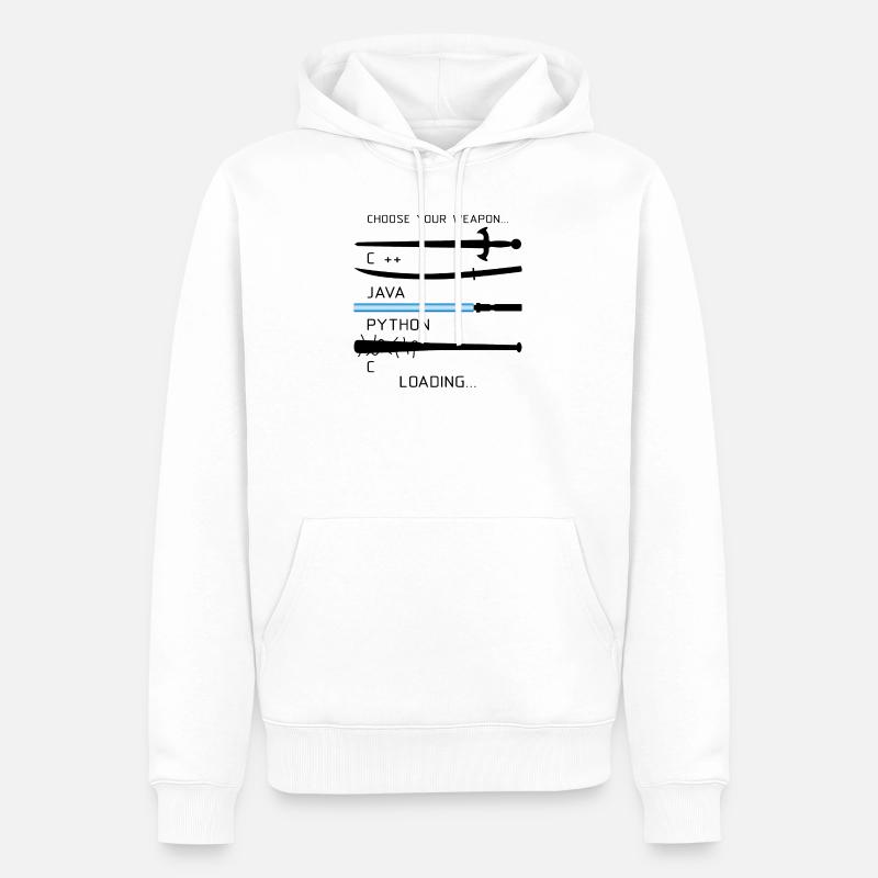 Coding Java Programmierer Beruf Geschenk - Männer Premium Bio Hoodie - Weiß