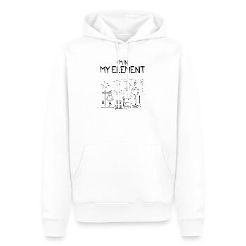 Elements chemistry laboratory flask gift - Men’s Premium Organic Hoodie - white - Front - Nico (187cm)