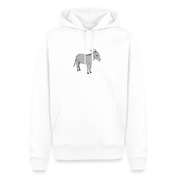 Âne *** vide - Sweat à capuche Premium bio Homme - blanc - Devant - Nico (187cm)