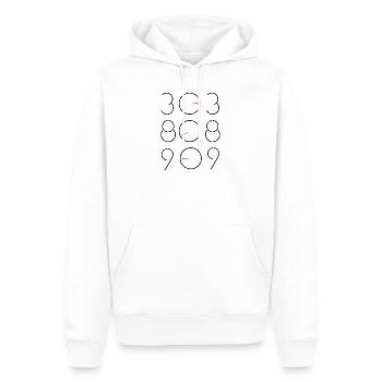 303 808 909 Raving Geschenk Musik - Männer Premium Bio Hoodie - Weiß - Vorne - Nico (187cm)