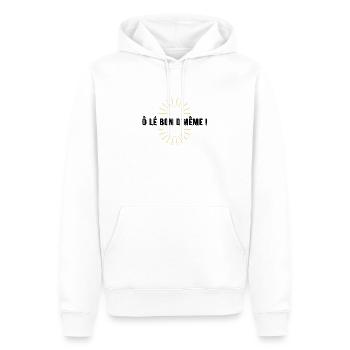 O LE BON DMEME - VENDEE - VENDEEN - Sweat à capuche Premium bio Homme - blanc - Devant - Nico (187cm)