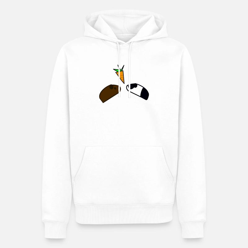 Cochon d'Inde - Sweat à capuche Premium bio Homme - blanc