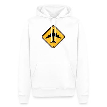 Bouclier avion zone - Sweat à capuche Premium bio Homme - blanc - Devant - Nico (187cm)