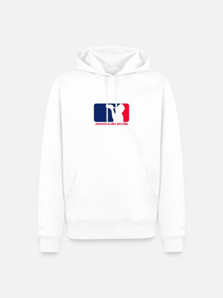Junggesellenabschied Baseball-Style: MLB Logo - Männer Premium Bio Hoodie - Weiß