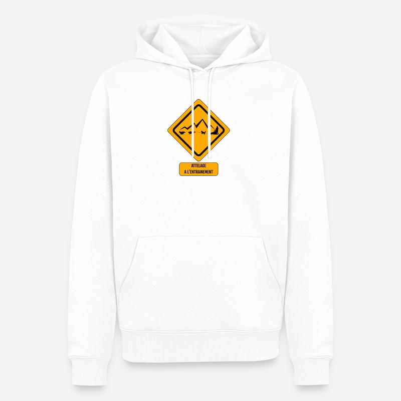 attelage2 - Sweat à capuche Premium bio Homme - blanc