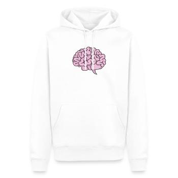 Gehirn Brain - Männer Premium Bio Hoodie - Weiß - Vorne - Nico (187cm)