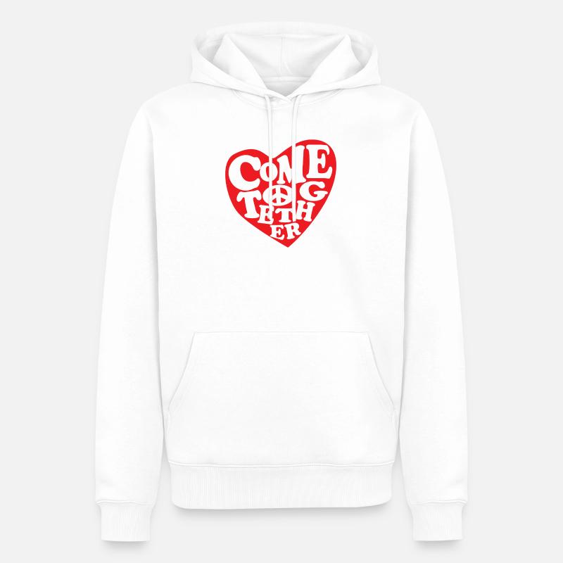 Venez ensemble cadeau paix - Sweat à capuche Premium bio Homme - blanc