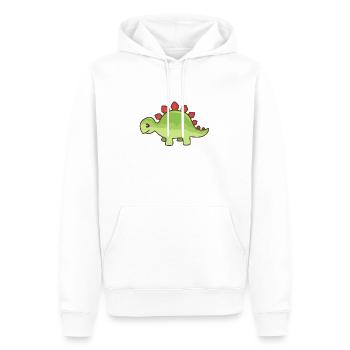 Dinosaurier-Drache Stegosaurus - Männer Premium Bio Hoodie - Weiß - Vorne - Nico (187cm)