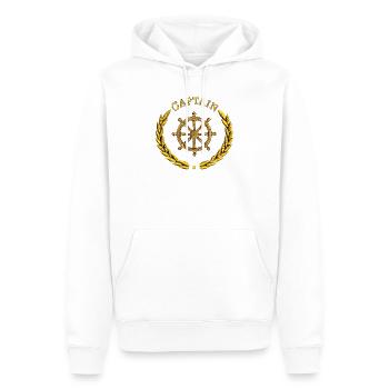 Captain 11 - Sweat à capuche Premium bio Homme - blanc - Devant - Nico (187cm)