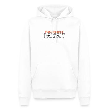 Parfaitement parfait - Sweat à capuche Premium bio Homme - blanc - Devant - Nico (187cm)