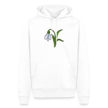 Snowdrop flower - Men’s Premium Organic Hoodie - white - Front - Nico (187cm)