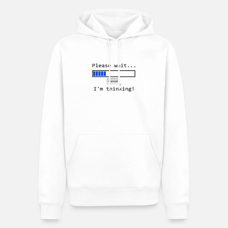 Witziger Spruch - Männer Premium Bio Hoodie - Weiß