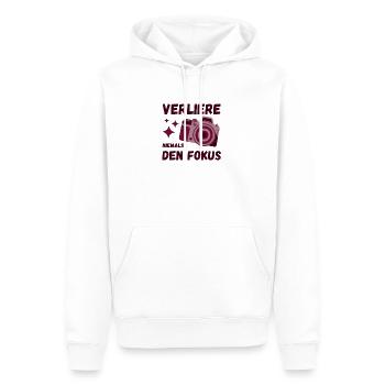 Fotograf Objektiv Spiegelreflex Blende geschenk - Männer Premium Bio Hoodie - Weiß - Vorne - Nico (187cm)