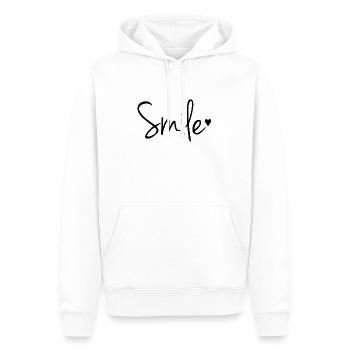 Sourire - Sweat à capuche Premium bio Homme - blanc - Devant - Nico (187cm)