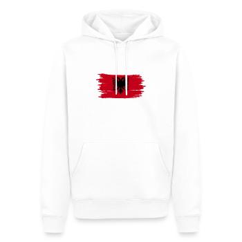 Albania Flag - Männer Premium Bio Hoodie - Weiß - Vorne - Nico (187cm)