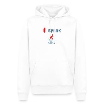 Je parle Java - Je parle Java - Sweat à capuche Premium bio Homme - blanc - Devant - Nico (187cm)