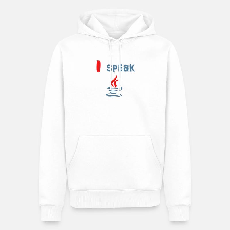 Je parle Java - Je parle Java - Sweat à capuche Premium bio Homme - blanc