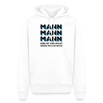 Mann Mann Mann | Farbwechsel - Männer Premium Bio Hoodie - Weiß - Vorne - Nico (187cm)