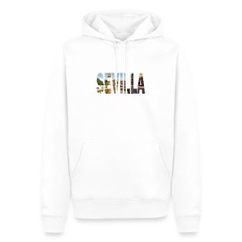 Séville Paisaje Urbano - Sweat à capuche Premium bio Homme - blanc - Devant - Nico (187cm)