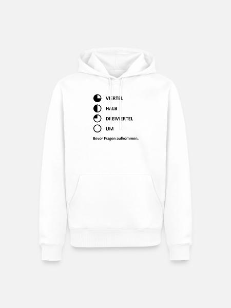 Ostdeutschland Ossi Uhrzeit DDR Wessi Wende - Männer Premium Bio Hoodie - Weiß