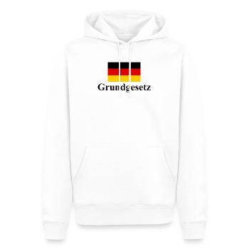 Grundgesetz - Männer Premium Bio Hoodie - Weiß - Vorne - Nico (187cm)