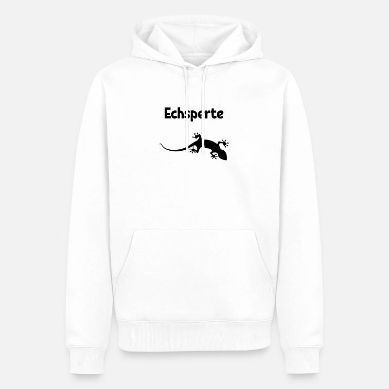 Echsperte Geschenk Spruch Reptilien Eidechse - Männer Premium Bio Hoodie - Weiß